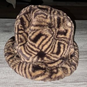ASOS Faux Fur Cheetah Print Bucket Hat - Wild Style in Small to Medium!